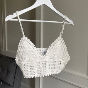 Princess Polly White Crochet Bra Top